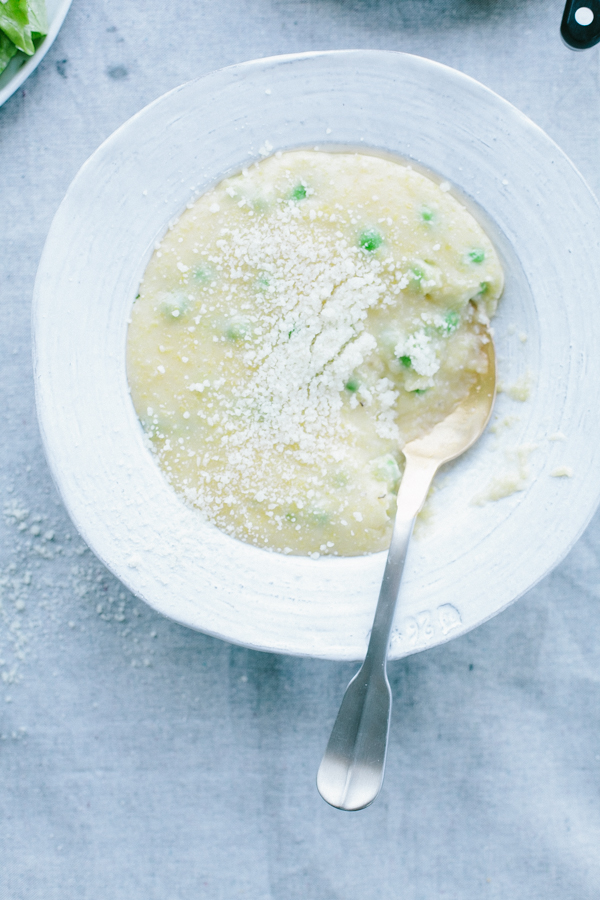 Creamy Polenta with Peas