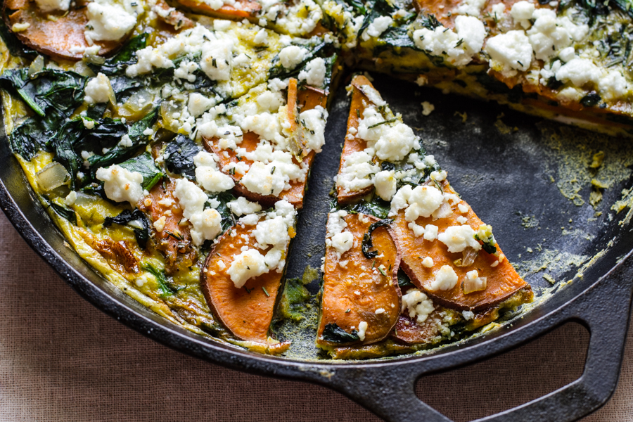 Sweet Potato Spinach Frittata