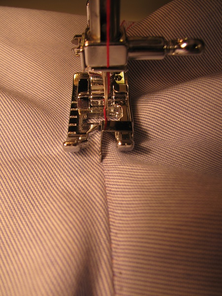 sewing with a edge-stitch presser foot