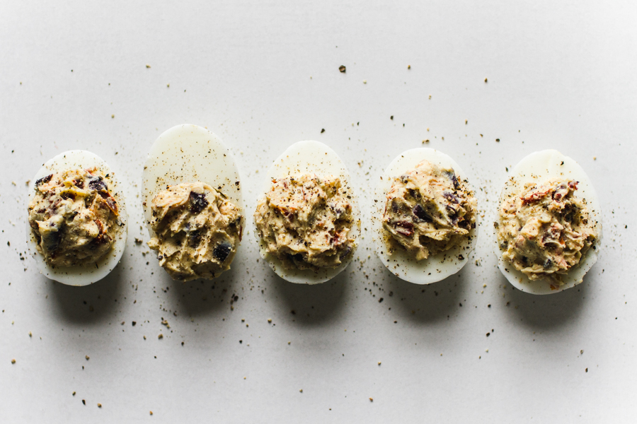 Greek Stuffed Deviled Eggs