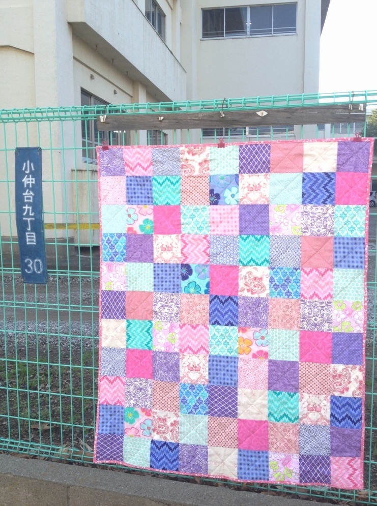 Patchwork baby quilt