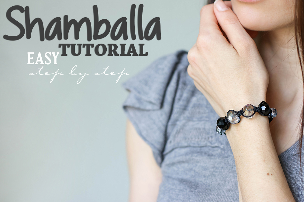 Shamballa bracelet tutorial -featured by OhEverythingHandmade