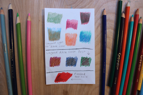 Color pencil test 