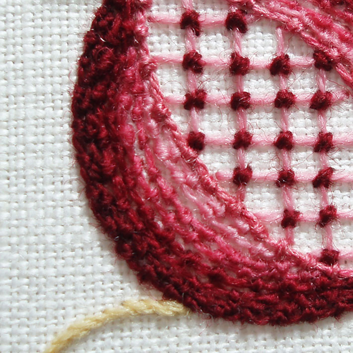 couched stitches