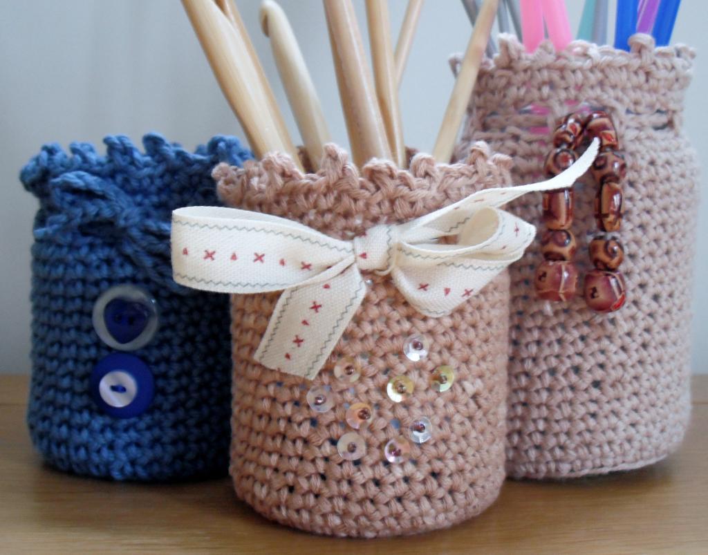 crochet jar covers