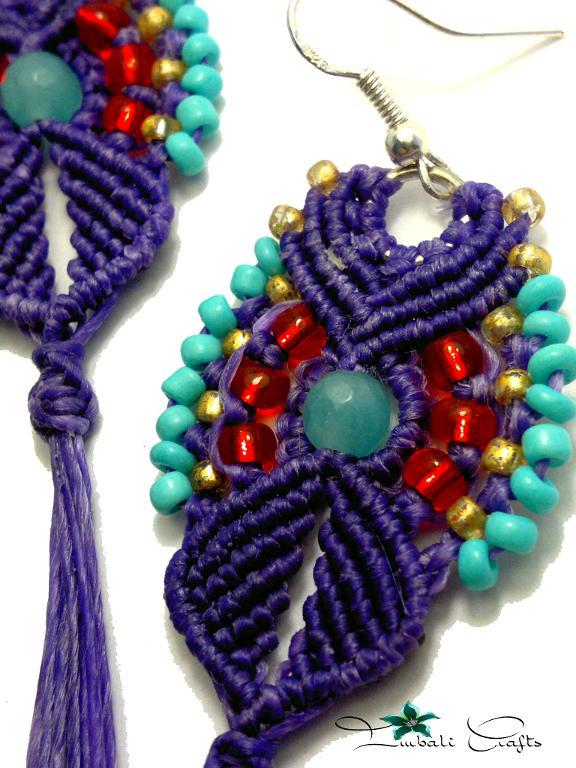 Macrame Cleopatra Earrings macrame pattern