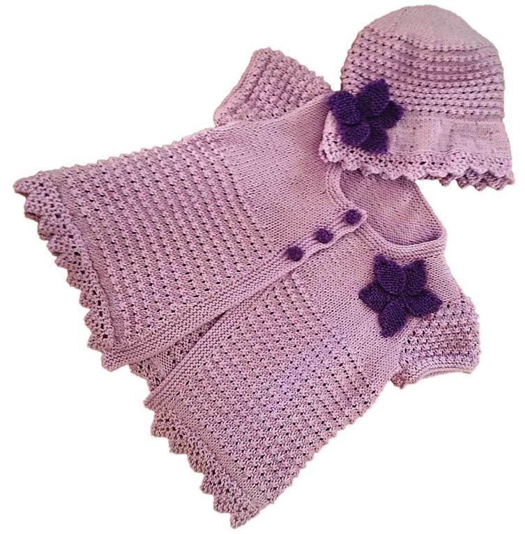 Girl's Sun Hat and Jacket knitting pattern