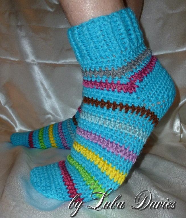  Afterthought heel men's socks free crochet pattern