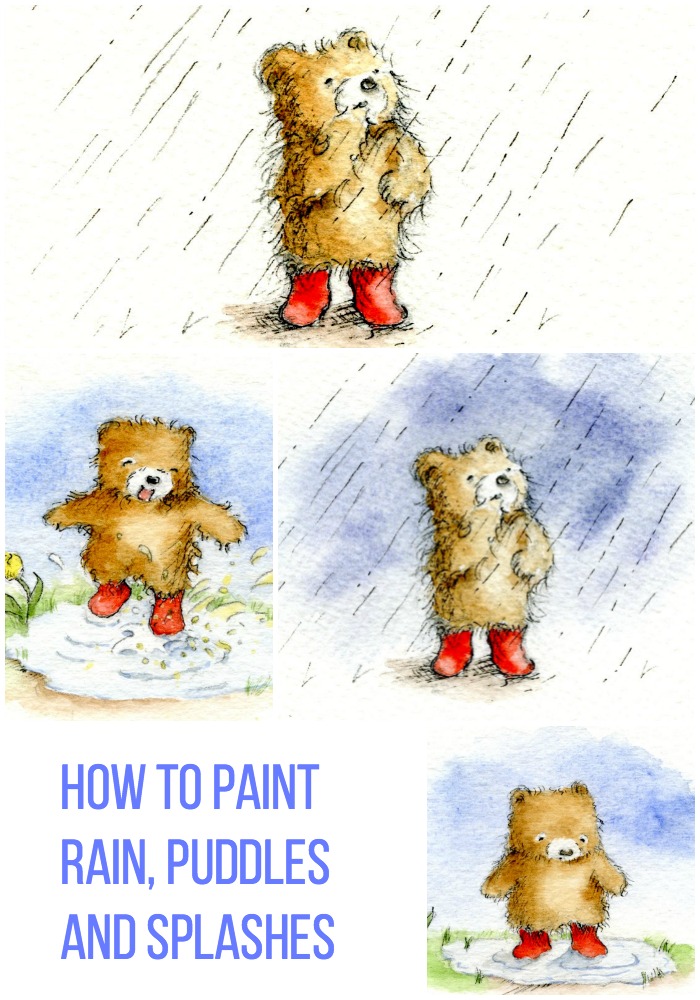 how to paint rain