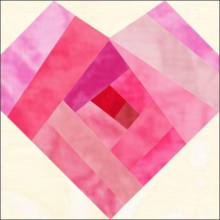 Log Cabin Heart -- A Free Paper Piecing Pattern on Craftsy