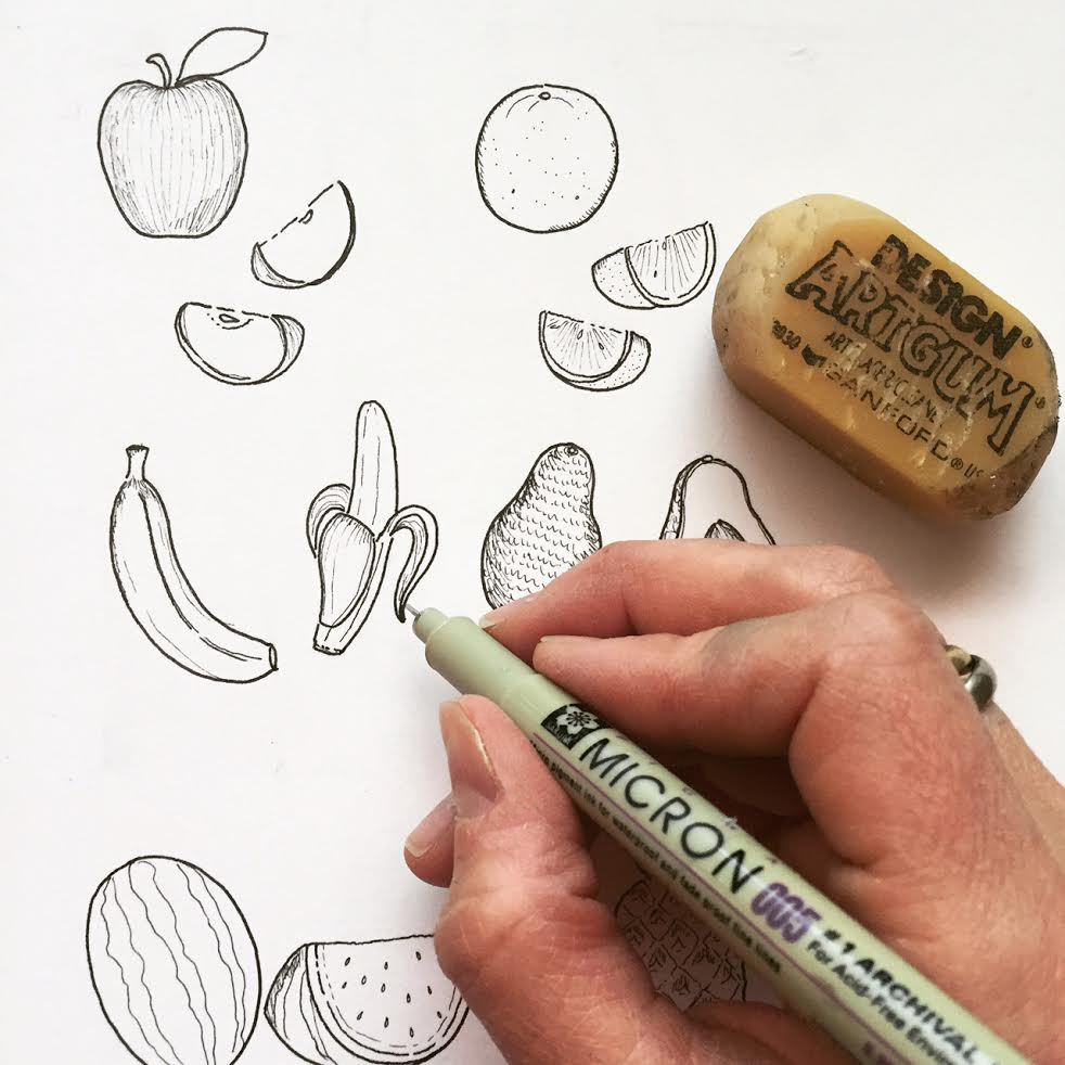 How to draw fruit