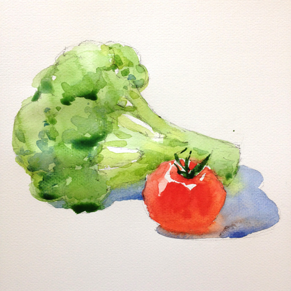 Broccoli and tomato - step 2