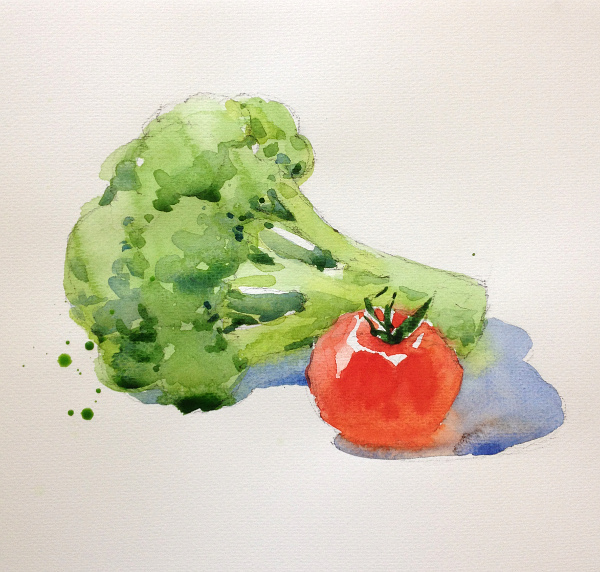 Broccoli and tomato - step 3