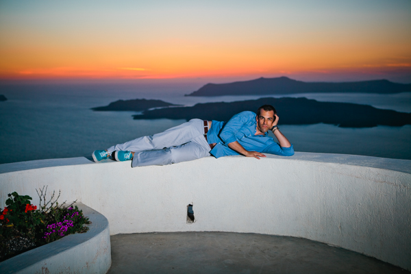 The author striking a vacation pose