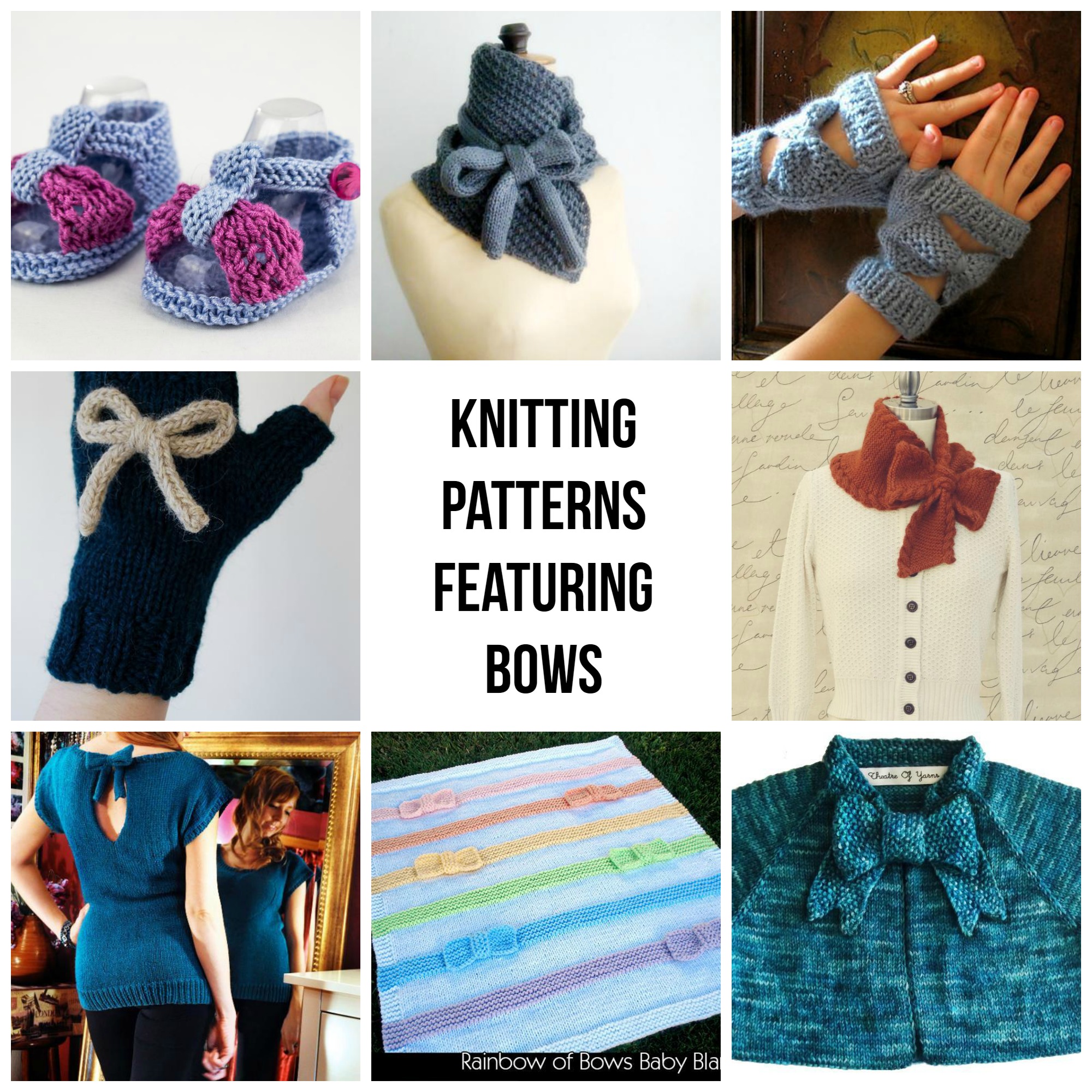 Knitting Patterns Featuring Bows