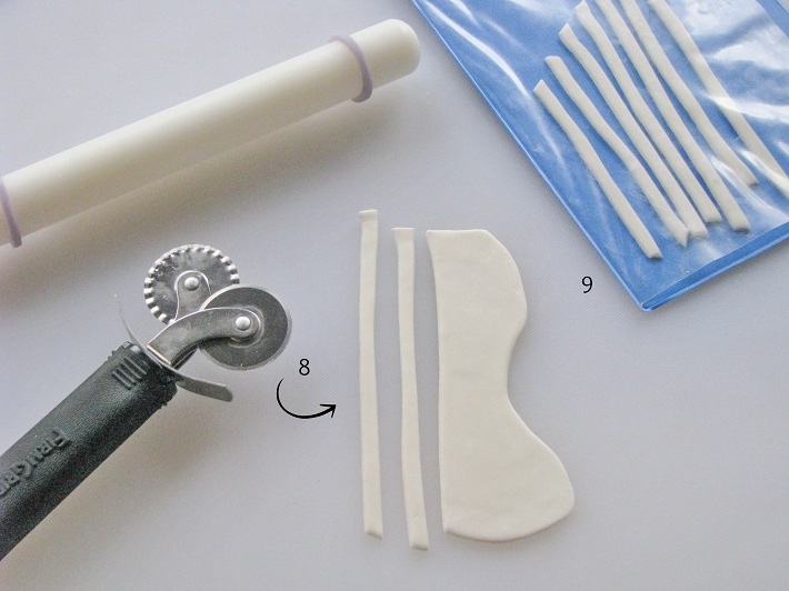 Patriotic fondant tutorial step 5