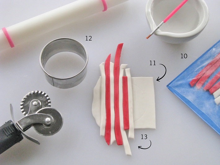 Patriotic fondant tutorial step 6