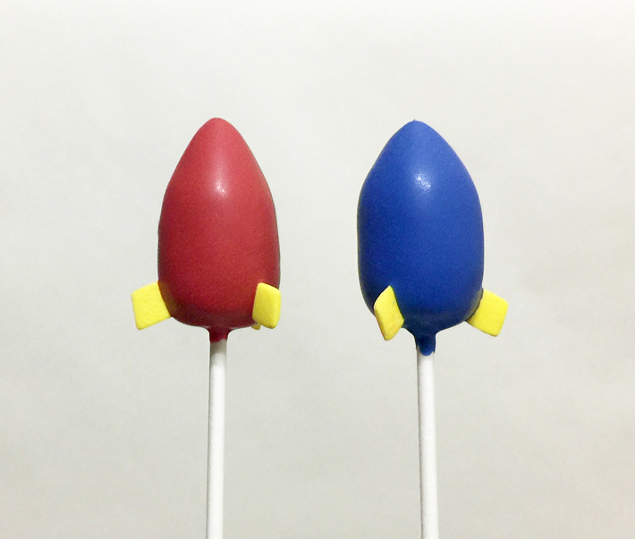 Rocket Ship Cake Pops