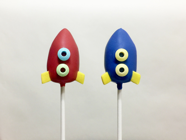 Rocket Ship Cake Pops