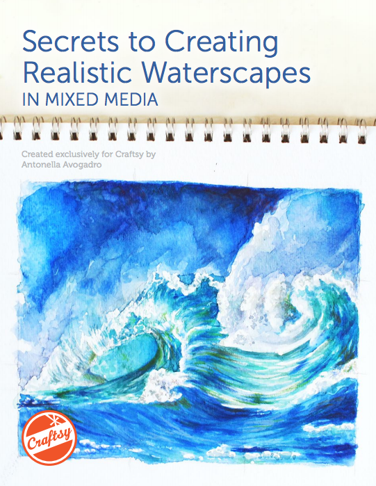 Secrets to Creating Realistic Waterscapes in Mixed Media - FREE PDF guide on Bluprint