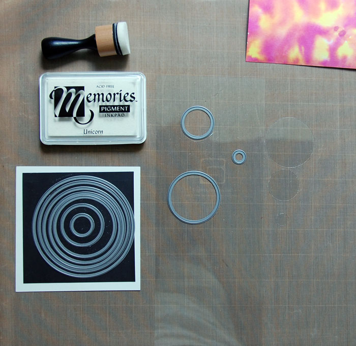 Step 8 Die-cut three circles-from-acetate