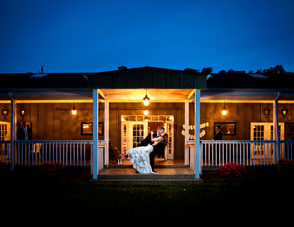 photo of a couple on a porch taken by merging two photos together