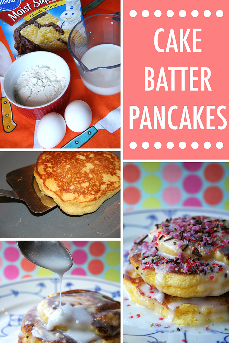 Cake batter pancakes