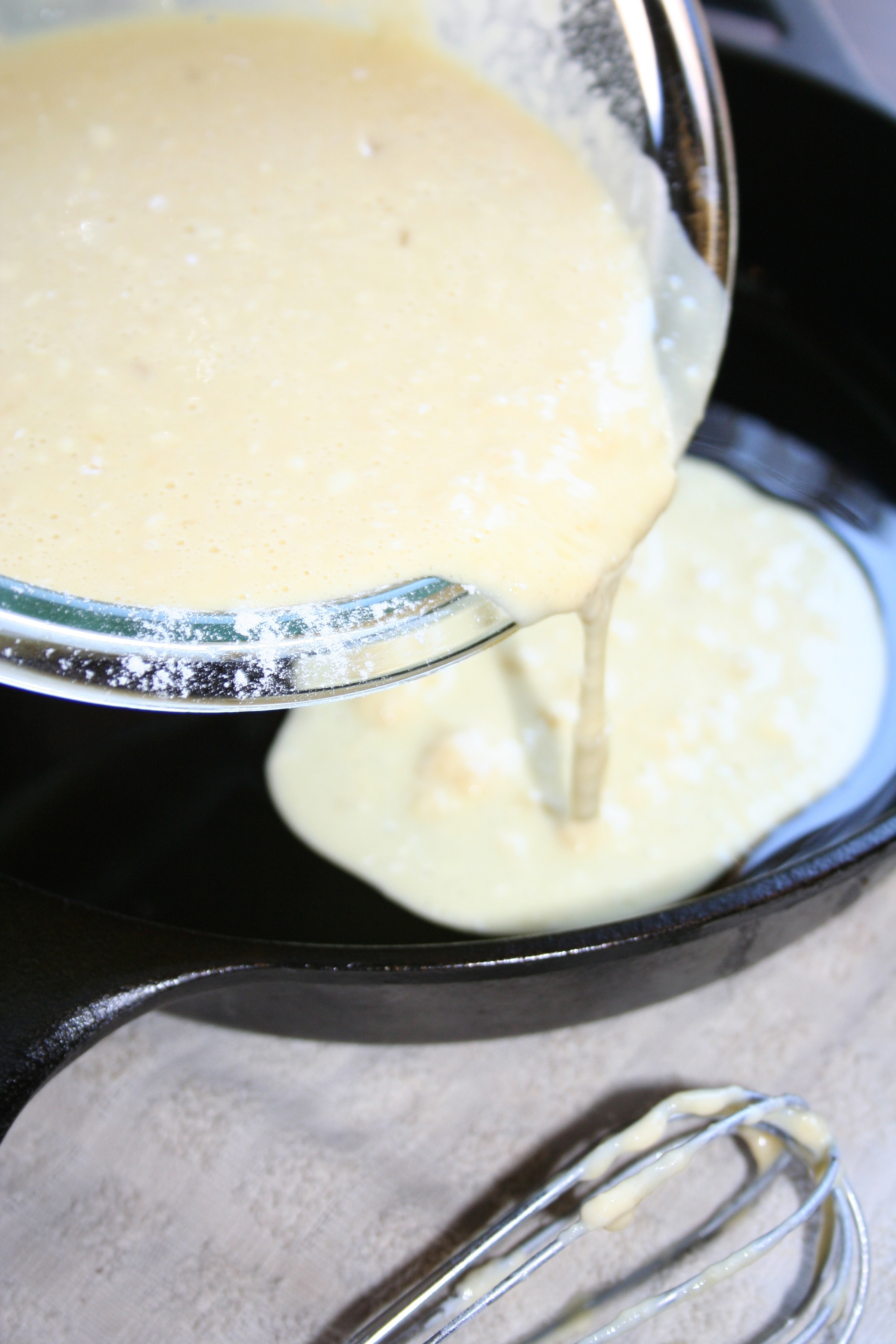 Batter in pan