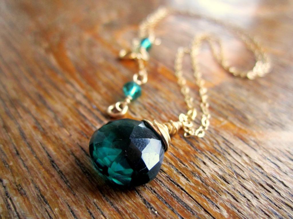 Emerald Green Quartz Necklace