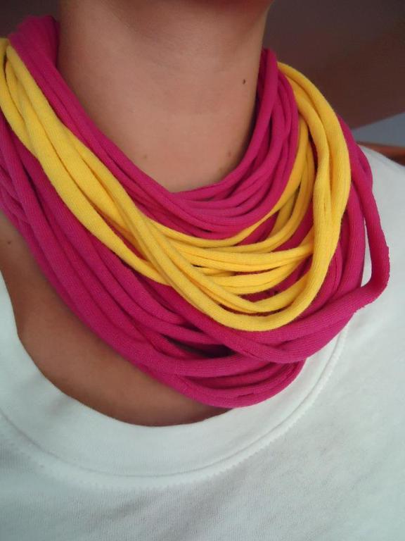 Neon Recycled T-Shirt Necklace