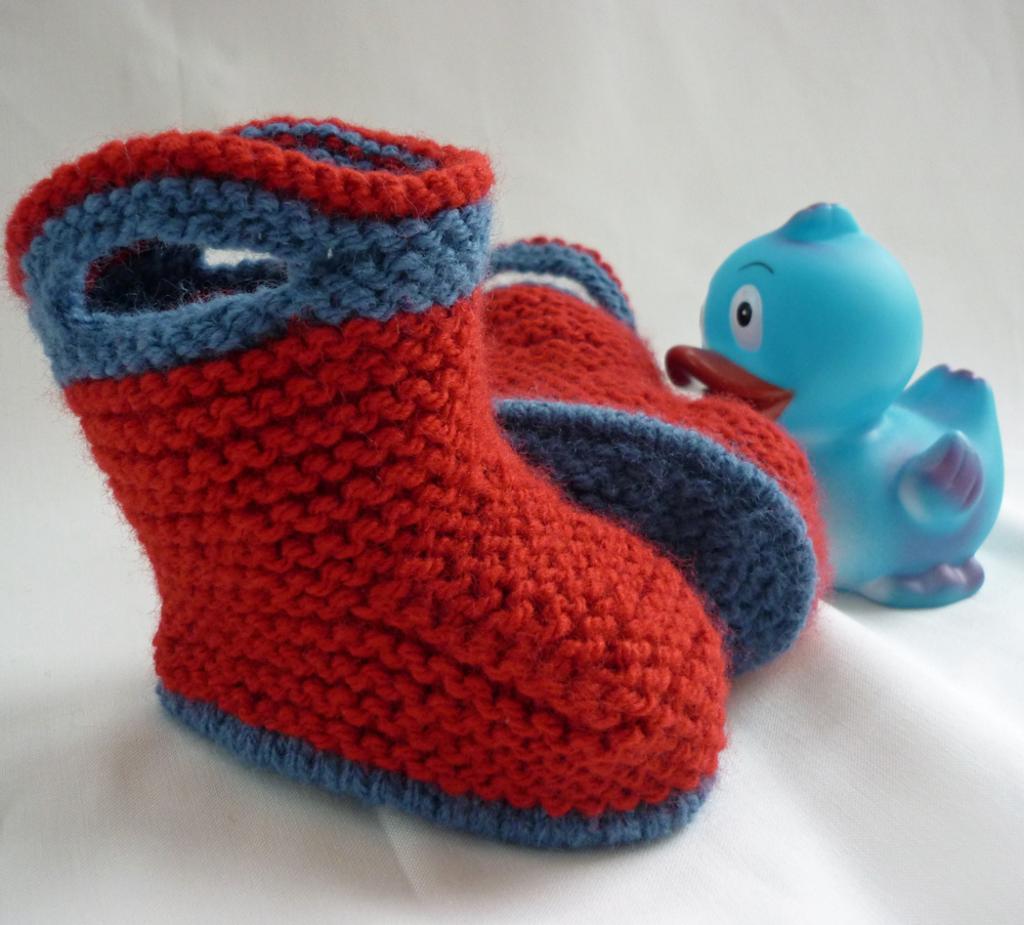 Splish Splash Splosh Baby Booties Knitting Pattern