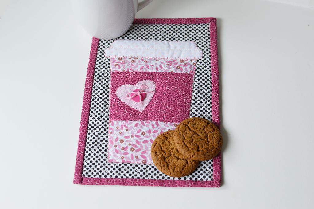 LATTE LOVE Mug Rug Pattern