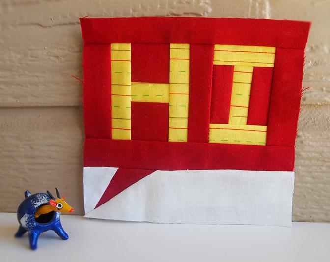 Hi Speech Bubble paper pieced block