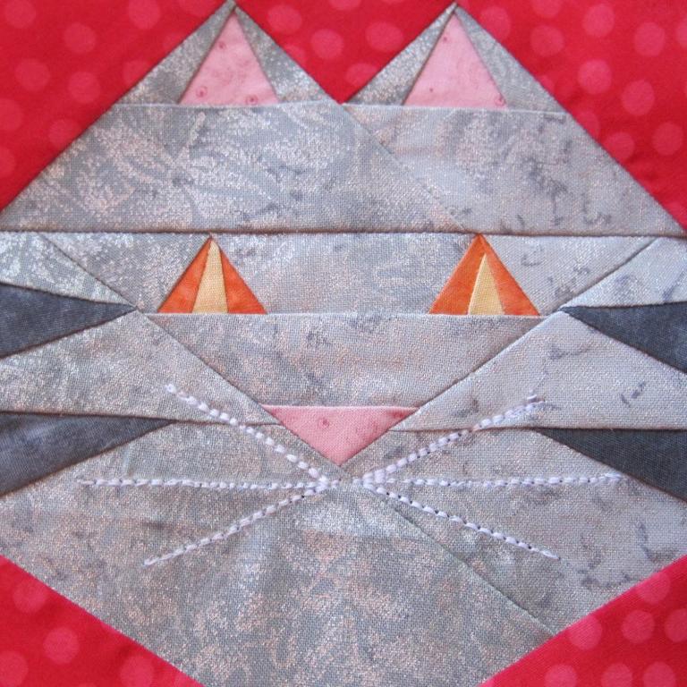 Tabby Face paper pieced pattern