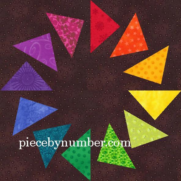 Circle of Geese paper pieced quilt block