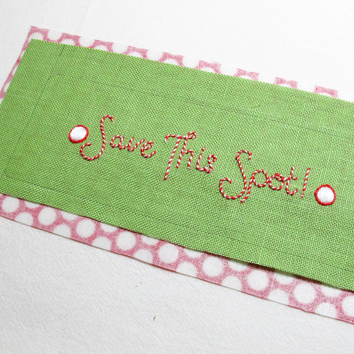 fuse the front and back of the bookmark
