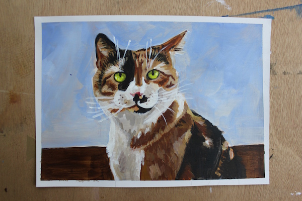 Painting animal in acrylic - finish