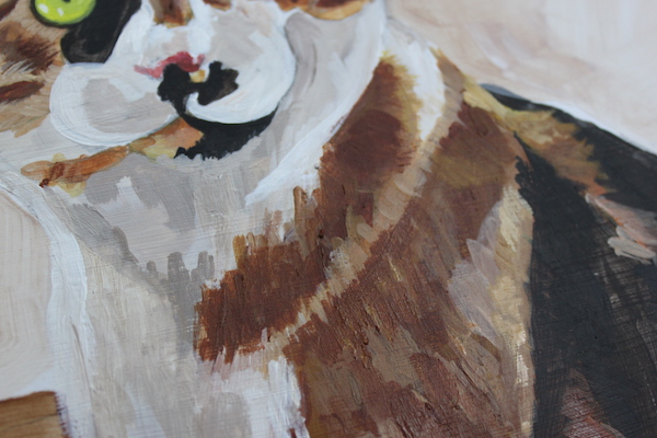 Painting animal in acrylic - fur