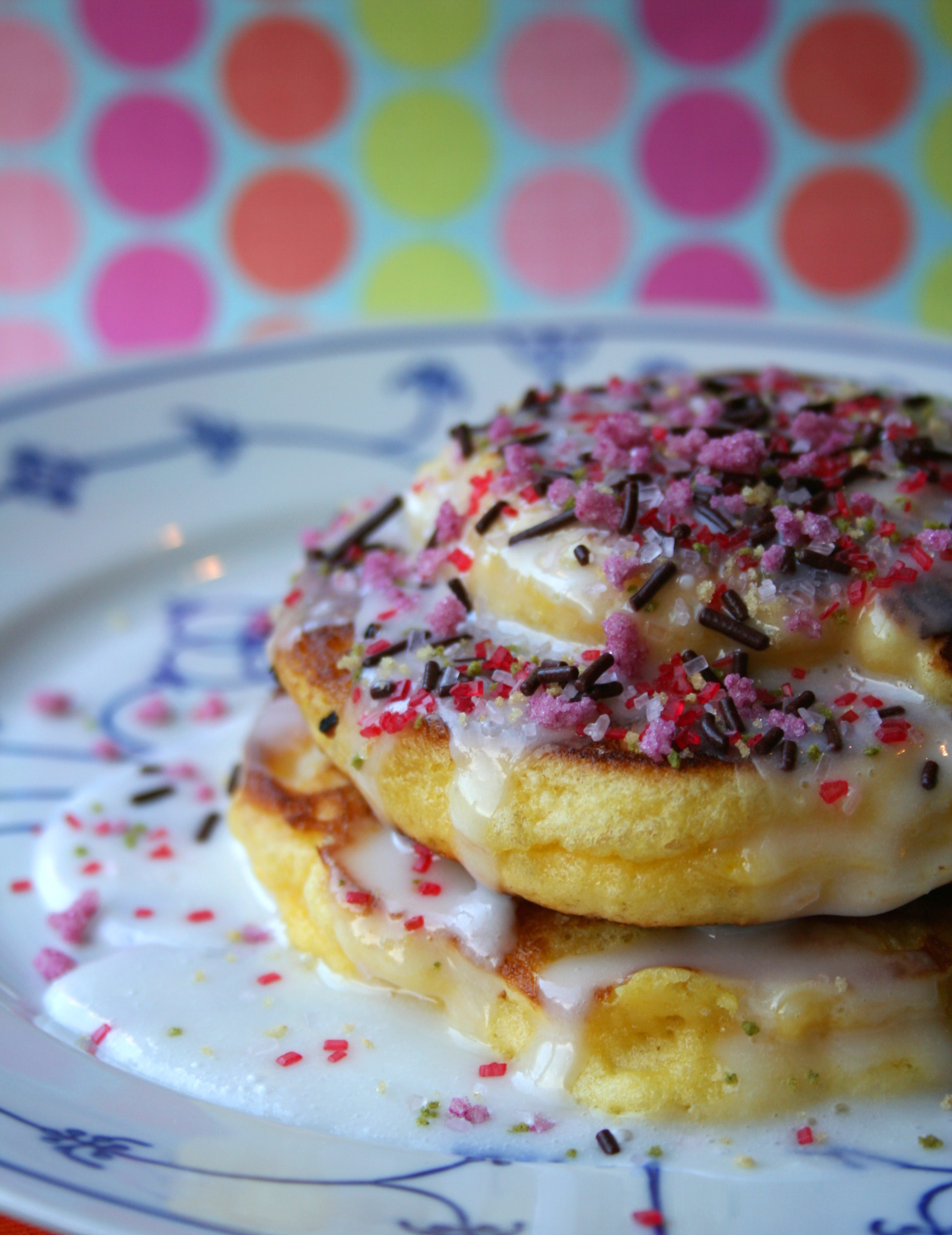 Cake batter pancakes