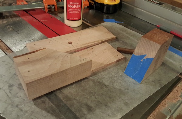 ramp blocks and cheeks ready to be glued