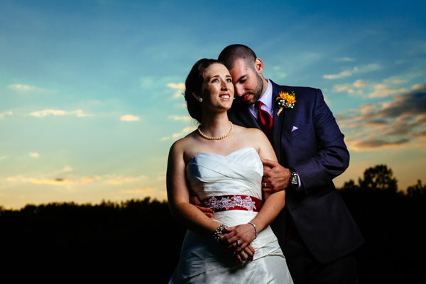 photo of couple taken with one Profoto B1 and a small umbrella