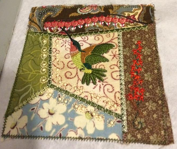 rocker crazy quilt block