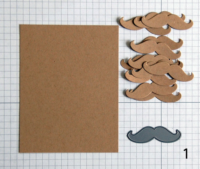 Step 1 Faux Embossing - Cut die-cut shapes