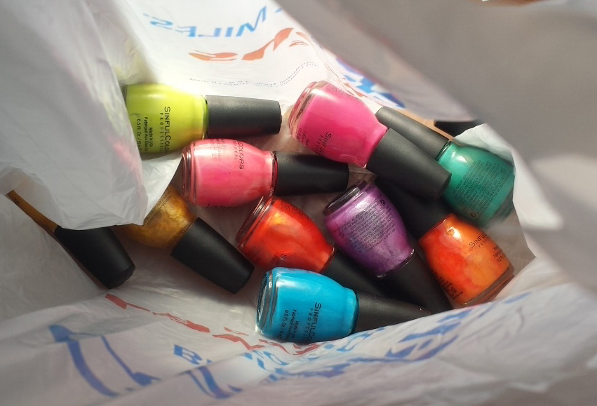 Bag of nail polish