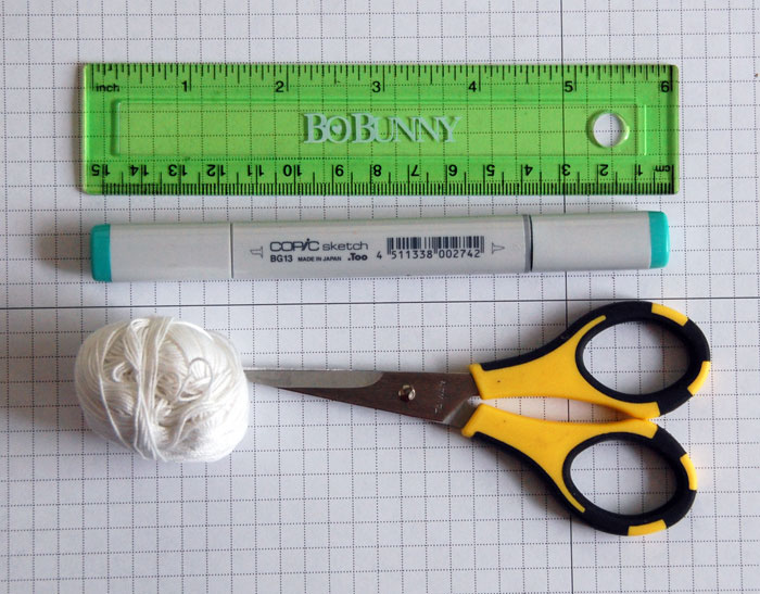 Supplies for creating DIY baker's twine