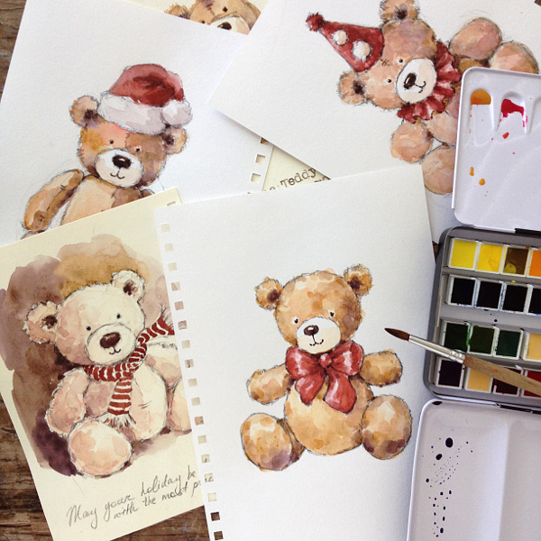 Teddy Bear Paintings