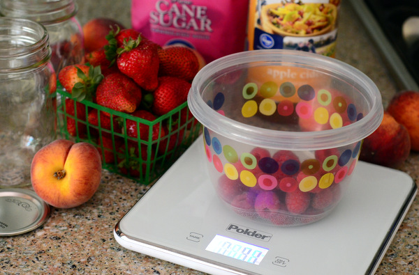 Weighing out Fruit for Drinking Shrubs