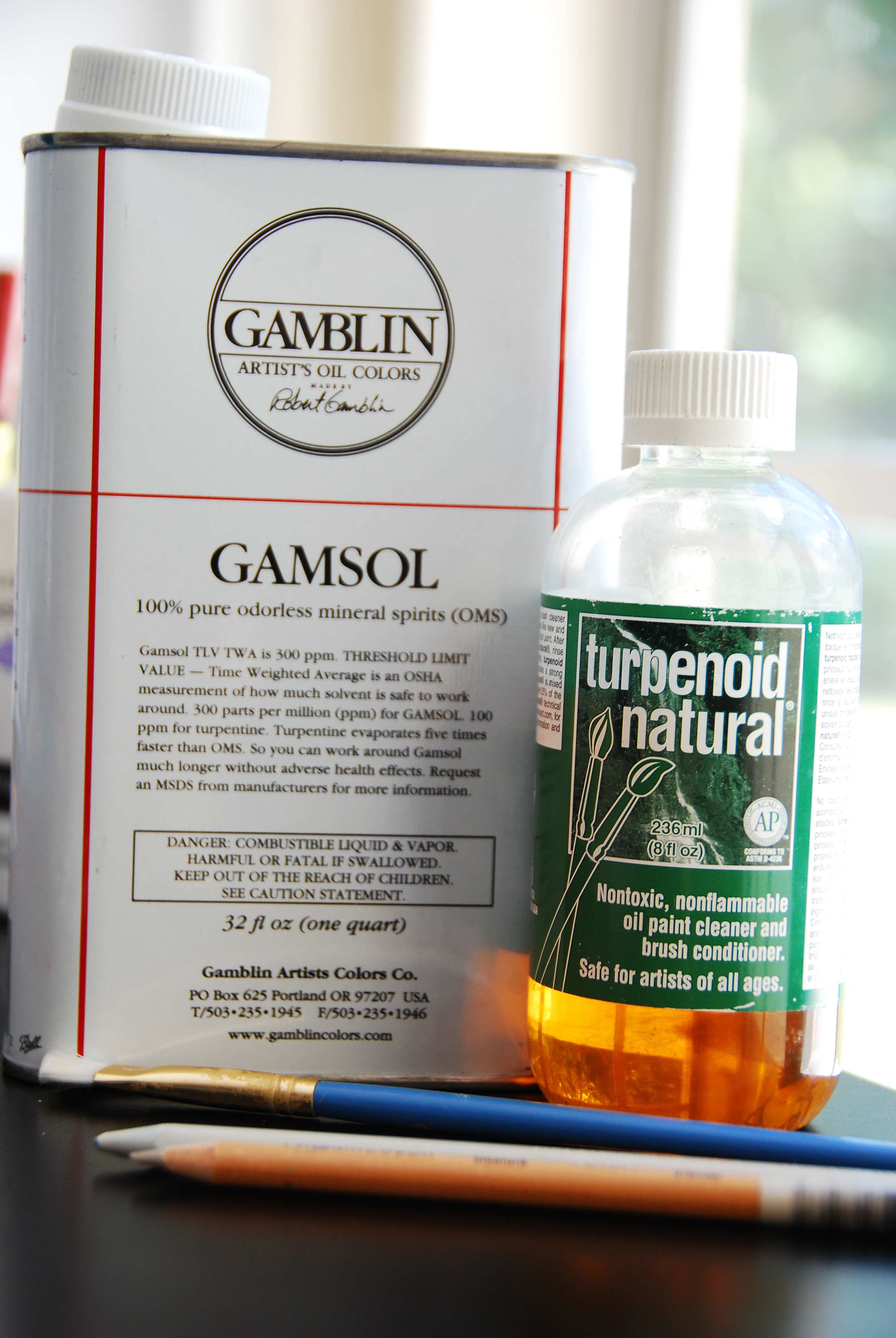 Gamsol and Turpenoid Solvents for Colored Pencil