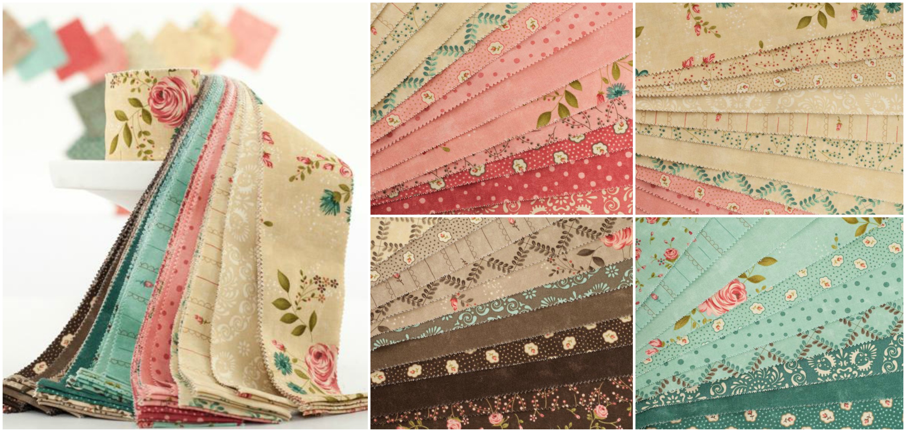 Moda Rambling Rose Jelly Roll Fabric