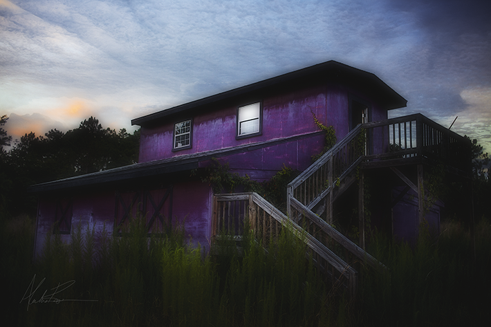 purple barn with orton effect